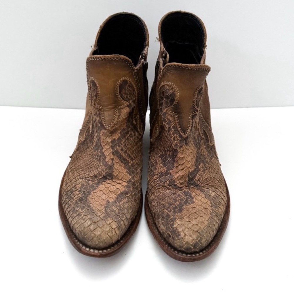 Liberty Black Uma Python Embossed Leather Suede C… - image 1